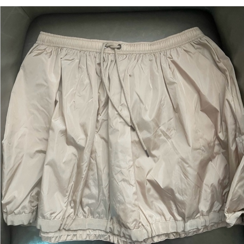Moncler Light Beige Drawstring Balloon Skirt